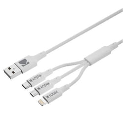 Kodak 30425835 câble USB 1 m USB A USB C/Micro-USB B/Lightning Blanc