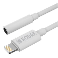 Kodak 30425842 câble de téléphone portable Blanc 0,1 m 3,5mm Lightning