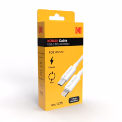 Kodak 30425989 câble Lightning 1 m Blanc
