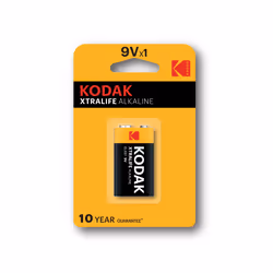 Kodak Xtralife, Batterie à usage unique, 9V, Alcaline, 9 V, 1 pièce(s), 460 mAh
