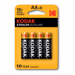 Kodak AA, Batterie à usage unique, AA, Alcaline, 1,5 V, 4 pièce(s), 2700 mAh