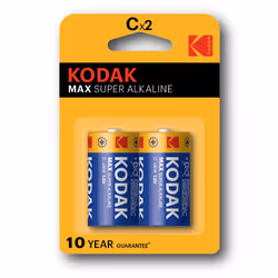 Kodak Max Super C, Batterie à usage unique, C, Alcaline, 1,5 V, 2 pièce(s), 8400 mAh