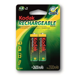 KODAK - Piles rechargeables - Ni-MH - AA / LR06 - 2600 mAh - pack de 2