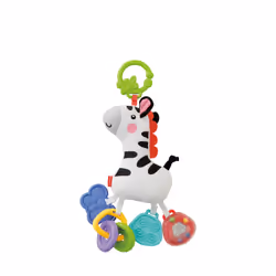 Mattel Zèbre Hochet Ami De La Jungle, Garçon/Fille, Sonore, Multicolore