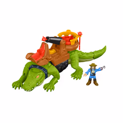 Fisher-Price Imaginext – Crocodile et Capitaine Crochet, Pirate, 3 an(s), Multicolore, Plastique