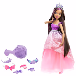 Mattel Barbie Grande Princesse Brune, 3 an(s), Fille, Multicolore
