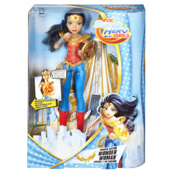 DC Comics DC Poupee Wonder Woman Animee, 6 an(s), Bleu, Rouge, Plastique, 1 pièce(s)