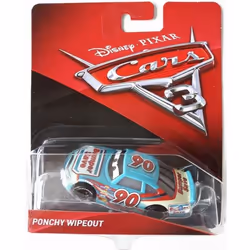 Voiture Cars 3 - MATTEL - Ponchy Wipeout - Bleu et Multicolore - Disney Cars