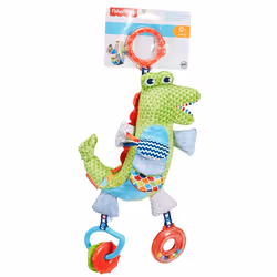 Fisher-Price Activity Alligator, Sonore, Peluche, Multicolore
