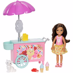 Barbie Club Chelsea Doll and Ice Cream Cart