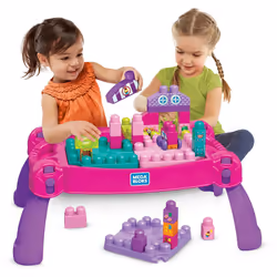Mattel Mb Table D'apprentissage Rose, Construction, Mega Blocks, 1 an(s), Multicolore, Plastique