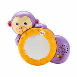 Fisher-Price 1-2-3 Crawl Along Monkey, 0,4 an(s), Sonore, Plastique, Violet, Jaune