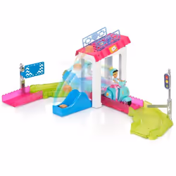 Barbie On The Go Post Office Playset, Voiture et course, 4 an(s), Multicolore