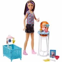 Barbie Skipper Babysitters Inc. Doll and Playset, Femelle, 3 an(s), Fille, Multicolore