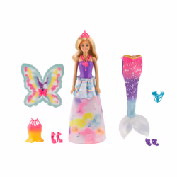 Mattel Barbie Poupeee 3 Tenues Blonde, 3 an(s), Fille