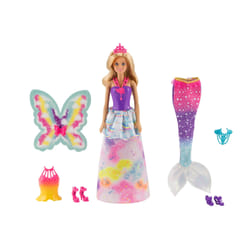 Mattel Barbie Poupeee 3 Tenues Blonde