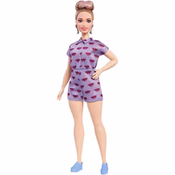 Barbie Fashionistas Doll 76 Lavender Kiss - Curvy,, Femelle, 3 an(s), Fille, Multicolore