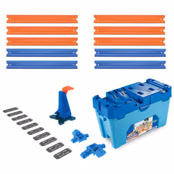 Hot Wheels Track Builder COFFRET BOUCLES, Ensemble véhicule et piste, 6 an(s), Plastique, Bleu, Orange