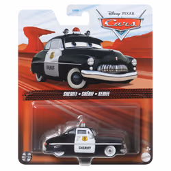 Disney Pixar Cars - Véhicule Shérif, Voiture de police, 3 an(s), Plastique, Métal, Noir, Blanc
