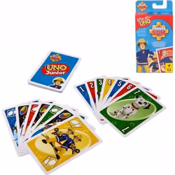Jeu de Cartes UNO Junior - Mattel FMW18 - 36 Cartes-Photos - Licence Sam le Pompier