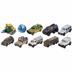 Matchbox Jurassic World – – Assortiment Véhicules, Voiture, Jurassic World, 3 an(s), Métal, Plastique, Multicolore