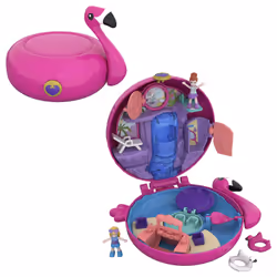 Polly Pocket - Coffret Univers - La Piscine Du Flamant Rose, Action/Aventure, 4 an(s), Multicolore, Plastique