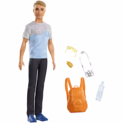 Barbie Dreamhouse Adventures - Ken Voyage, Poupée mannequin, Mâle, 3 an(s), Fille, 305 mm, Multicolore