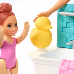 Mattel Barbie - Coffret Babysitter Heure Du Bain - Coffret Poupée Mannequin - Vue supplémentaire 6
