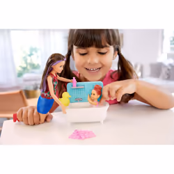 Mattel Barbie - Coffret Babysitter Heure Du Bain - Coffret Poupée Mannequin - Vue supplémentaire 7