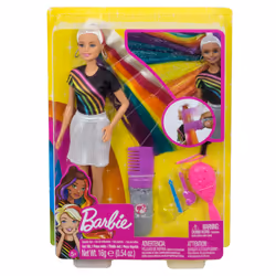Barbie Chevelure Arc-En-Ciel Paillettes, Poupée mannequin, Femelle, 5 an(s), Fille, Multicolore