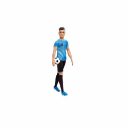Barbie Soccer Player Doll, Mâle, 3 an(s), Fille, Noir, Bleu