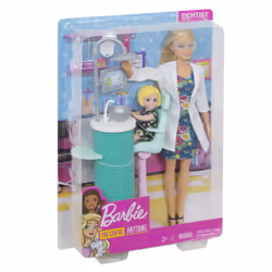 Barbie Coffret Dentiste, Poupée mannequin, Femelle, 3 an(s), Fille, Multicolore