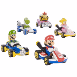 Hot Wheels Mario Kart How Wheels Mario, Kart Standard, Go-Kart, 3 an(s), Métal, Plastique, Multicolore