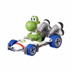 Hot Wheels Mario Kart Yoshi, Véhicule B-Dasher, Go-Kart, 3 an(s), Métal, Plastique, Multicolore