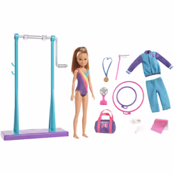 Barbie Coffret Stacie Gymnastique, Poupée mannequin, Femelle, 3 an(s), Fille, 323,9 mm, Multicolore