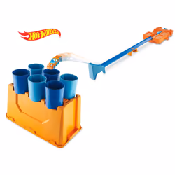 Hot Wheels Track Builder Stunt Bin, Ensemble véhicule et piste, 6 an(s), Plastique, Multicolore, Orange