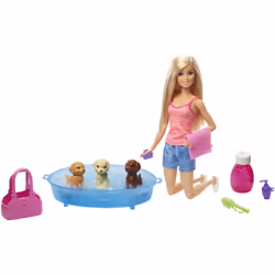 Barbie et le Bain des Chiots blonde - Poupée Mannequin - 3 ans et +, Poupée mannequin, Femelle, 3 an(s), Fille, 323,9 mm, 125 ...