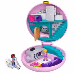 Polly Pocket - Coffret Univers - Soirée Pyjama Donuts, Action/Aventure, 4 an(s), Multicolore