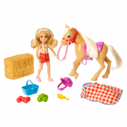Mattel Barbie Chlsa Et Poney A La Ferme