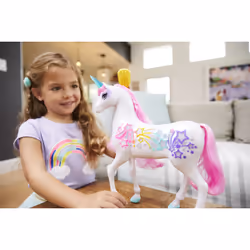 Barbie Dreamtopia Licorne Arc-En-Ciel Sons Et Lumières (Blonde)
