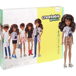 Poupée à Personnaliser MATTEL - Creatable World - Cheveux bruns ondulés - Accessoires
