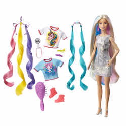 Barbie Totally Hair Poupée Cheveux Fantastiques, Poupée mannequin, Femelle, 3 an(s), Fille, 304,8 mm, 350 g