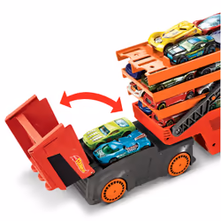 Hot Wheels City - Méga Transporteur Rouge 50Ème
