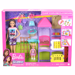 Barbie Skipper Babysitters Inc. Skipper Baby-Sitter : Skipper Journée Au Parc Coffret Et Poupées, Poupée mannequin, Femelle, ...