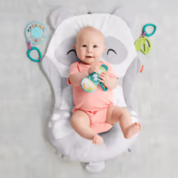 Fisher-Price GJD28 gymnase et tapis d'éveil pour bébé Argent, Blanc Tapis de jeux pour bébé