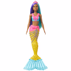 Barbie - Poupée Dreamtopia - Sirène, Poupée mannequin, Femelle, 3 an(s), Fille, Multicolore