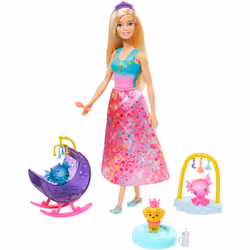 Barbie Dreamtopia Dragon Nursery, Poupée mannequin, Femelle, 3 an(s), Fille, Multicolore