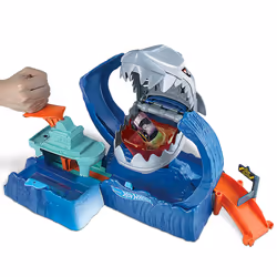 Hot Wheels City Color Shifter Coffret Robot Requin En Folie, Ensemble véhicule et piste, 5 an(s), Plastique, Multicolore