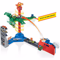 Hot Wheels City Coffret Attaque Du Robot Dragon