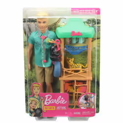 Barbie Coffret Ken Zoologue, Poupée mannequin, Mâle, 3 an(s), Garçon/Fille, Multicolore